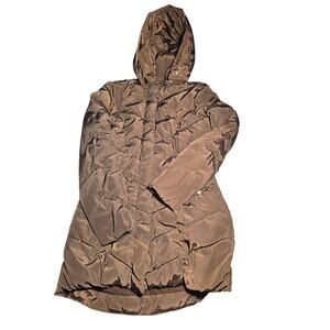 STEVE MADDEN Chocolate Brown Quilted Parka S NWOT